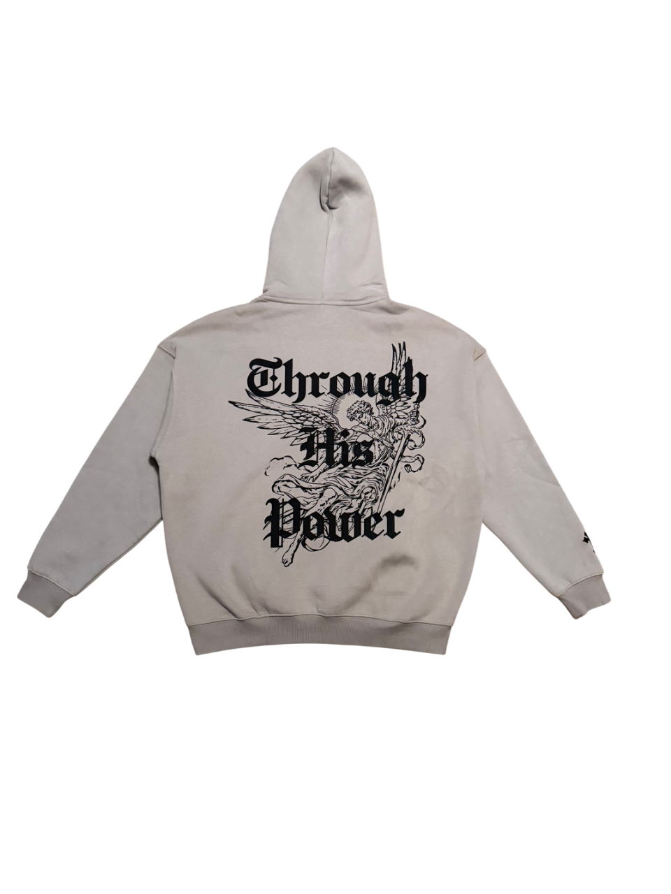 Through His Power Hoodie in Gray