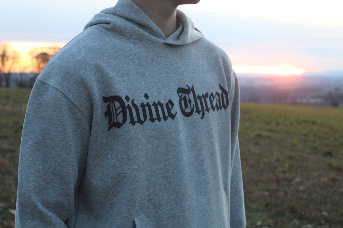 Through His Power Hoodie in Gray