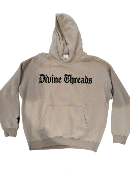 Through His Power Hoodie in Gray